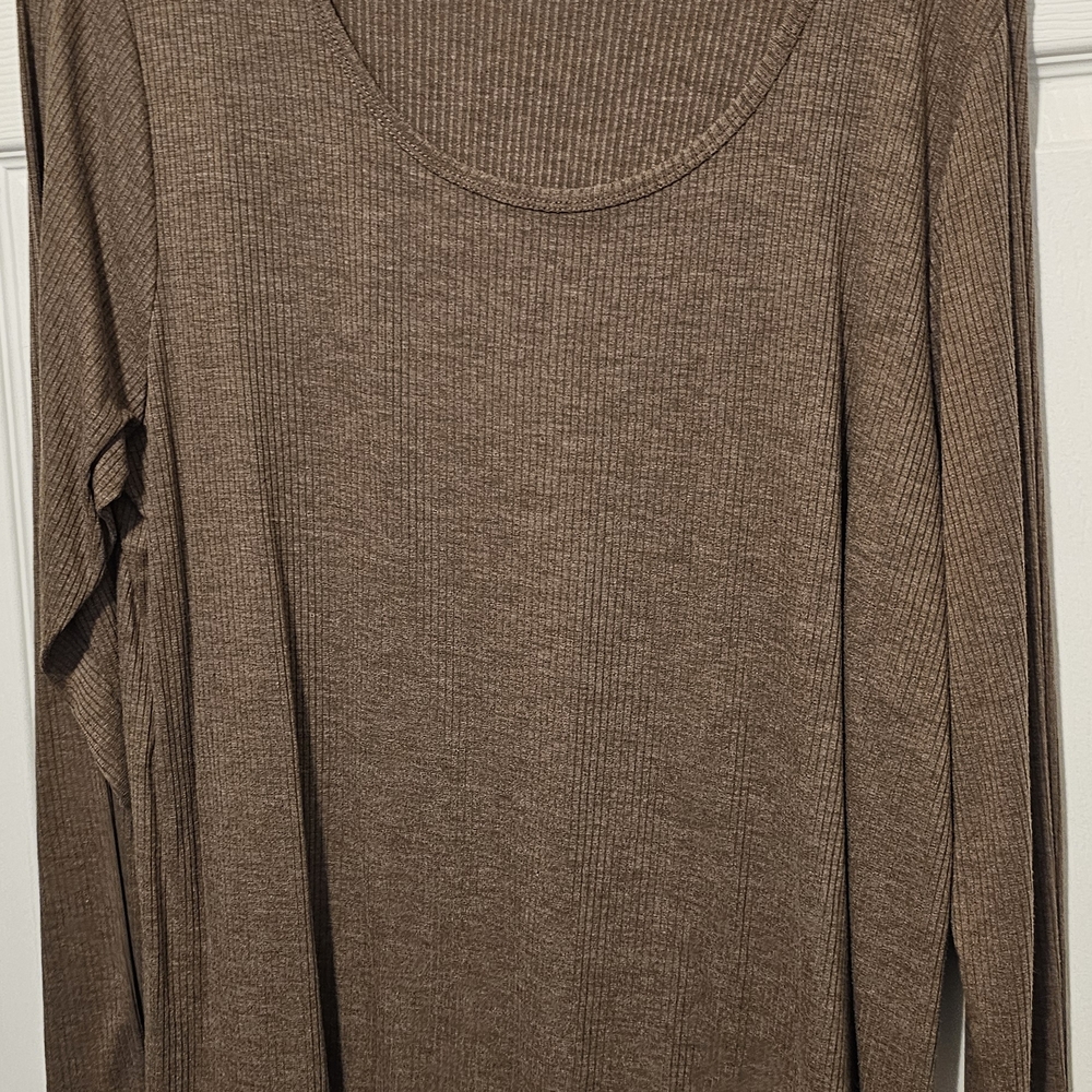 LuLaRoe Brown Ribbed Top